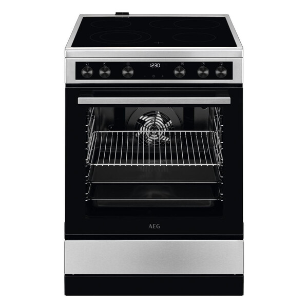 Herd, Ofen, elektrisch, schwarz, Edelstahl