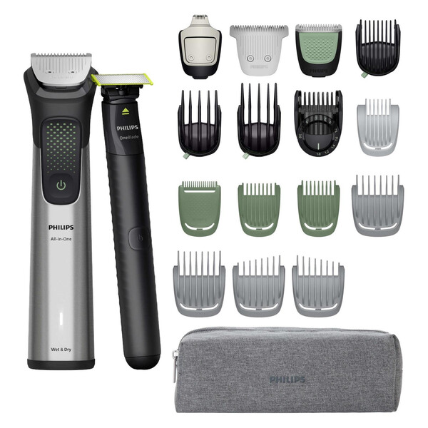 Elektrischer Trimmer, Haar-Schneider, Ersatzkämme, verstellbare Schutzhüllen, Reiseetui