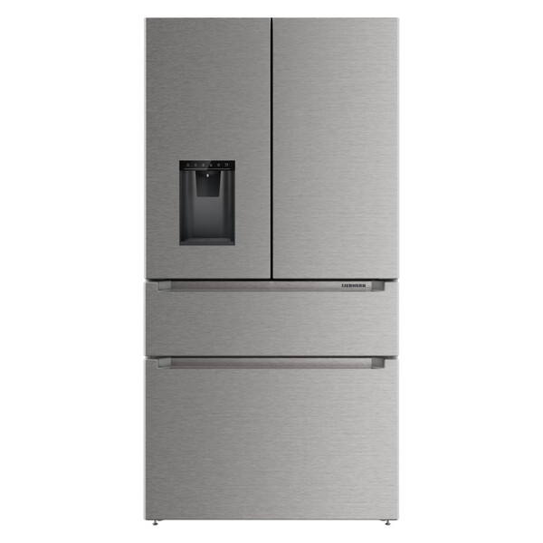 Kühlschrank, French-Door, Vier Türen, Edelstahl, Wasserspender