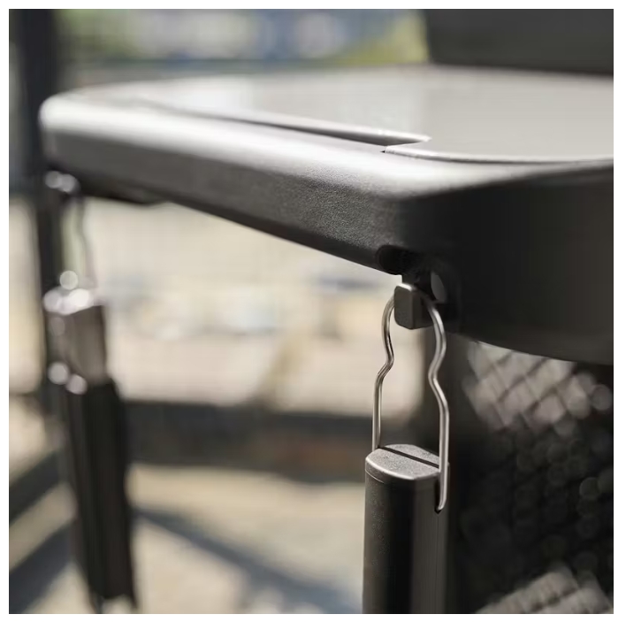 Grill, Holzkohlegrill, Deckelgriff, Metallhaken, Aufsatz