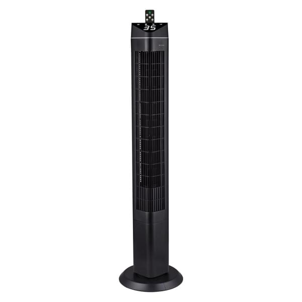 Turmventilator, oszillierender Ventilator, schwarz, Standventilator, hoher Ventilator