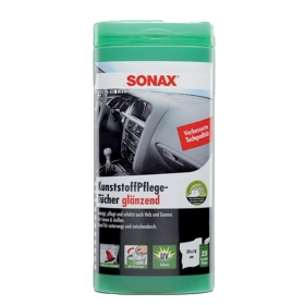 Reinigungsmittel, Kunststoffreiniger, Glänzend, grüne Deckel, Sonax
