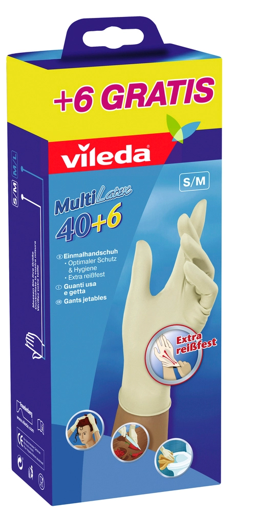 Vileda Einweghanschuhe S/M Latex