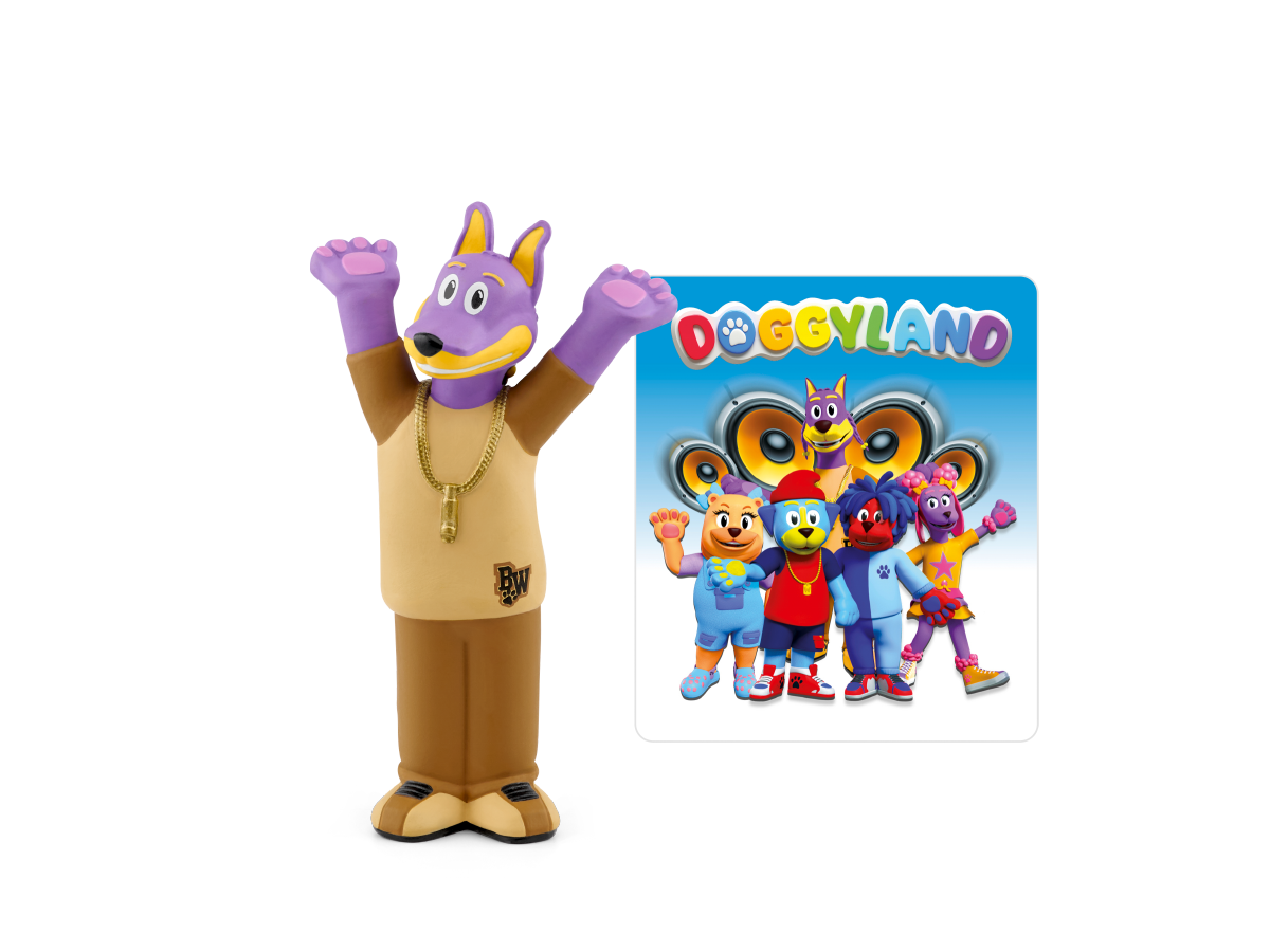Hund- Figur, lila Hund, Figurenfigur, goldene Kette, Sammlerstück Spielzeug
