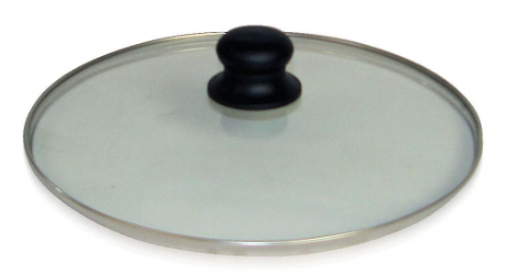Glasdeckel, Bratpfannen-Deckel, Glasdeckel mit Metallrand, klarer Deckel, Metallrand-Deckel