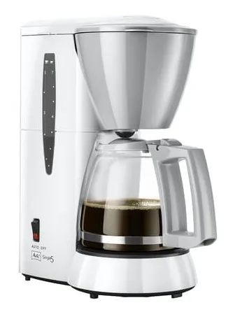 Kaffeemaschine, Filterkaffee, Glas-Kaffeekanne, Silber, 4-5 Tassen