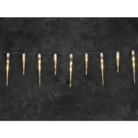 2736-802 LED Eiszapfen Lichtervorhang, 32 Zapfen, 48 bernsteinfarbene