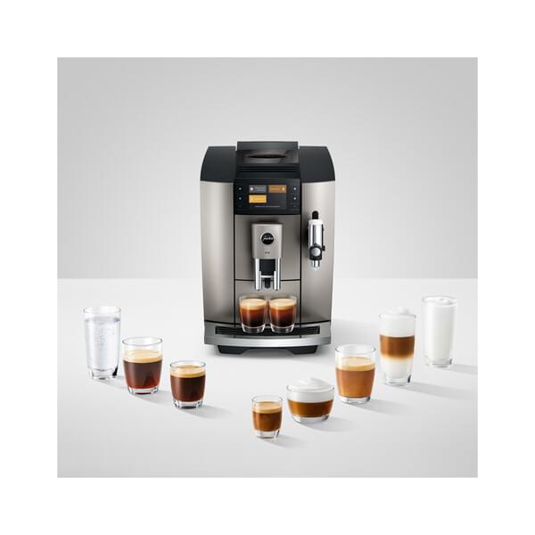 Espresso-Maschine, Kaffeemaschine, Automatisch, Silber Schwarz, Kaffeetassen
