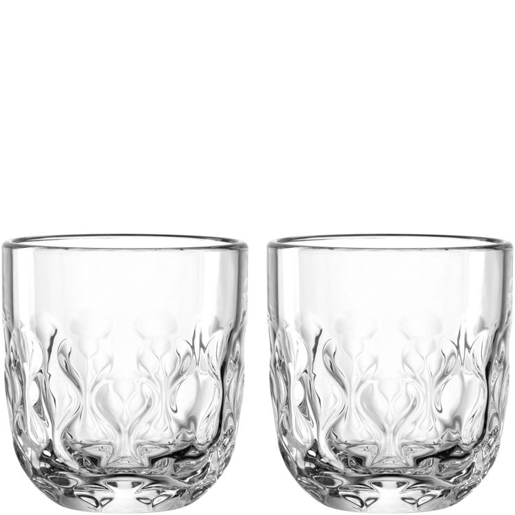 glas,  Trinkglas, stiellos, Schnitzmuster, Paar