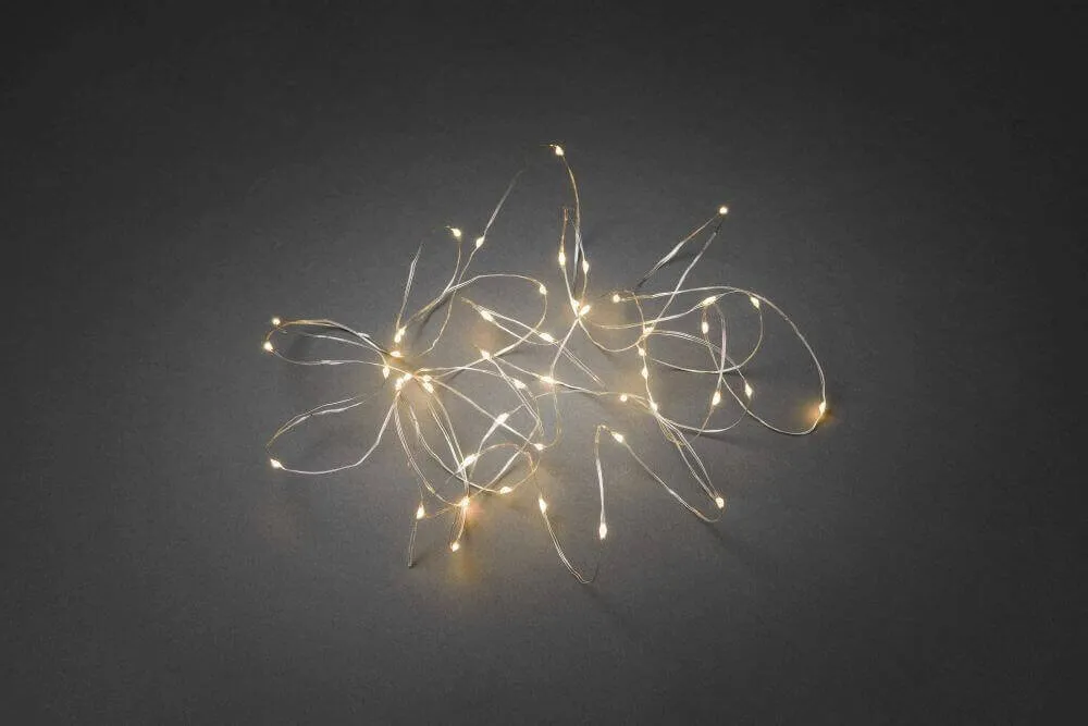 6386-860 LED Tropfenlichterkette 50 bernsteinf. Dioden
