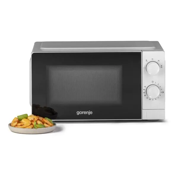 Mikrowelle, kompakt, Backofen, metallisch, Knöpfe