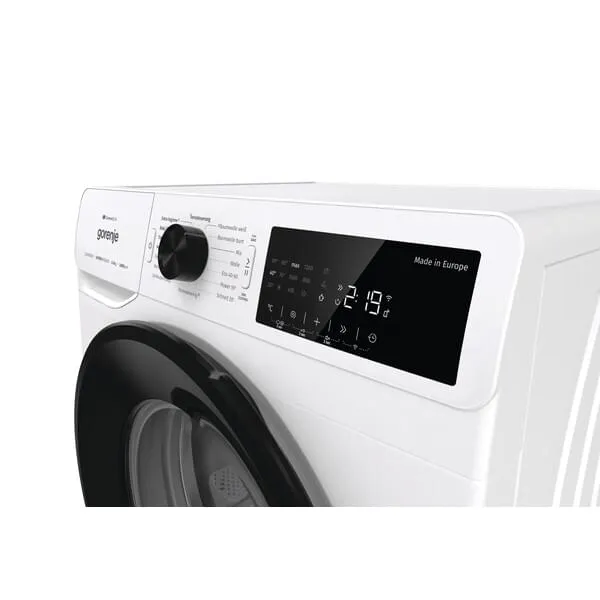 Waschmaschine, Frontlader, weißes Gerät, Bedienfeld, digitales Display