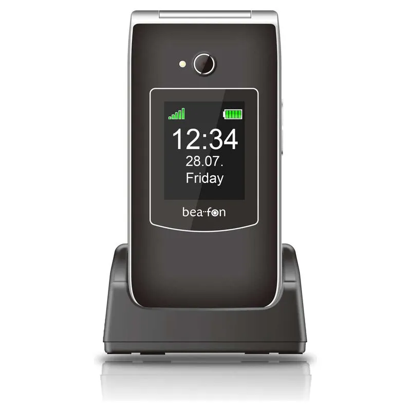 Handy, Ladeeinheit, Klemmdesign, digitaler Bildschirm, bea-fon