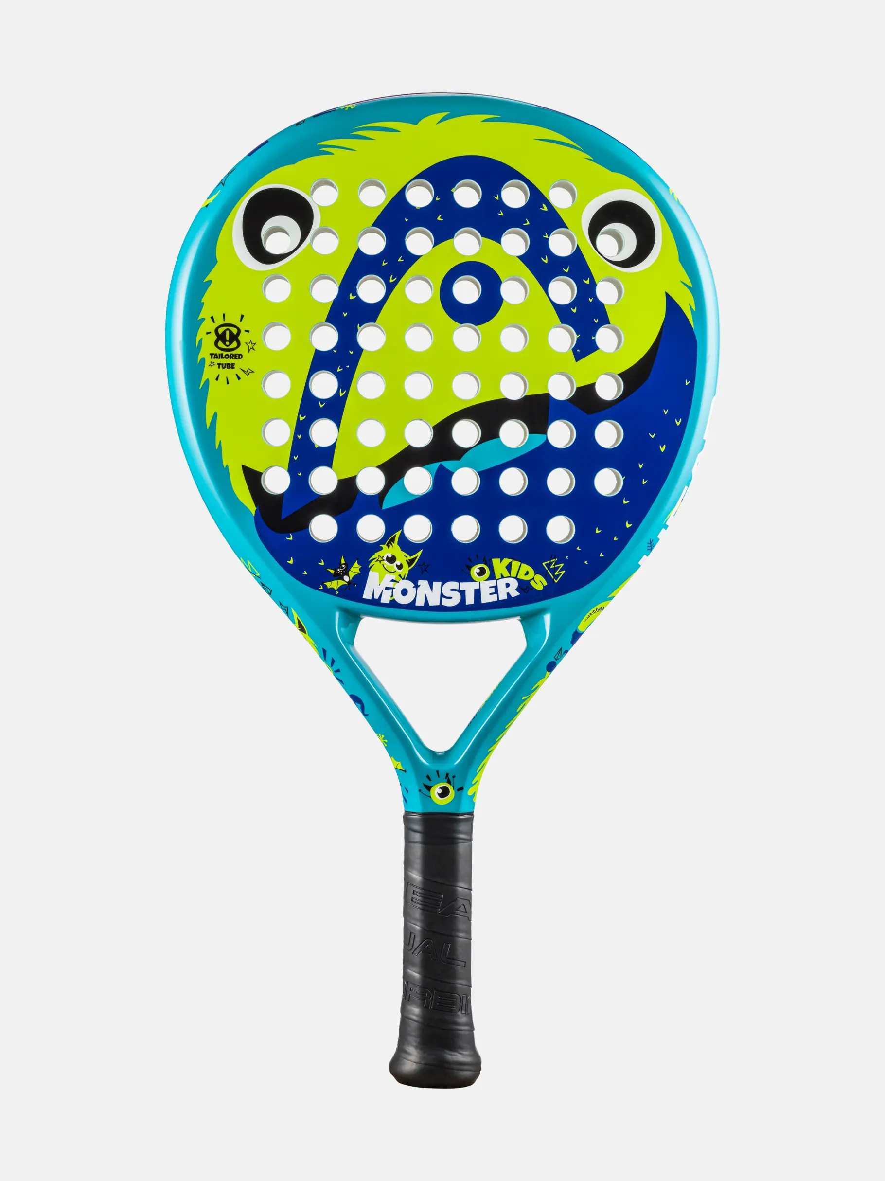 Schläger, Paddelball, Kinder-Paddel, blauer Paddel, Monster-Design