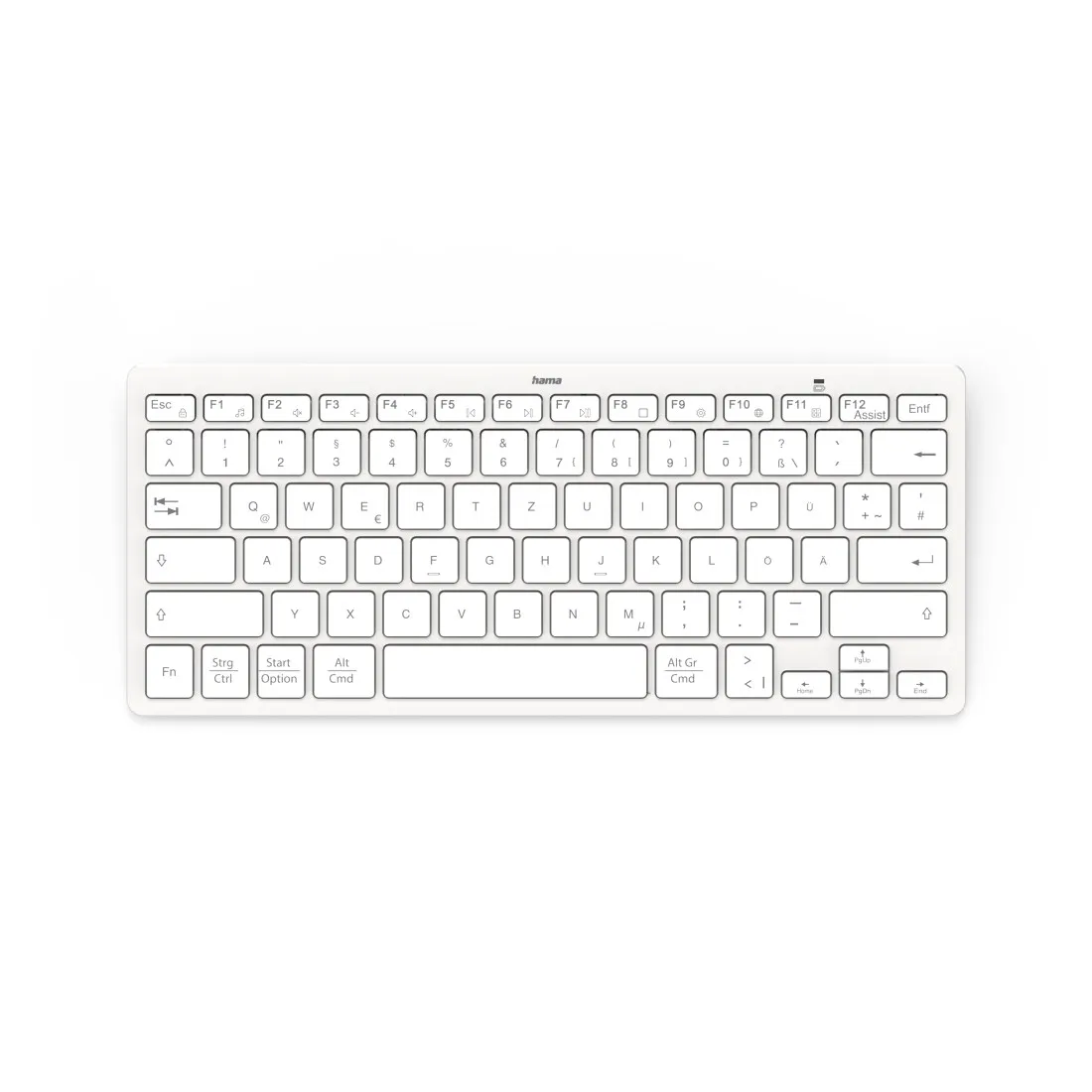 Tastatur, weiß, kabellos, kompakt, USB-C
