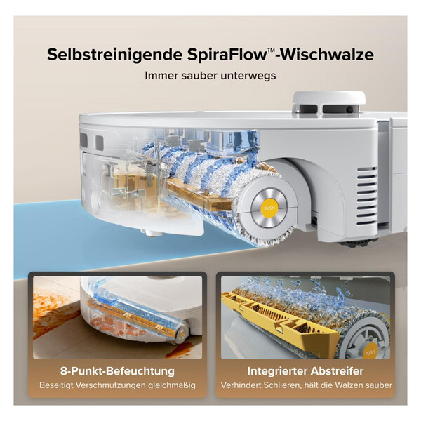 Wischrolle, SpiraFlow, Selbstreinigend, Waschausrüstung, Wartungssystem