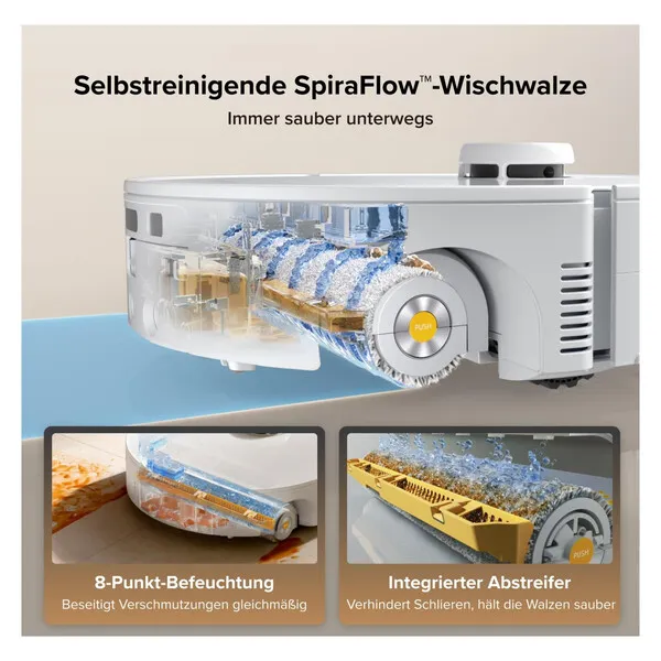 Wischrolle, SpiraFlow, Selbstreinigend, Waschausrüstung, Wartungssystem