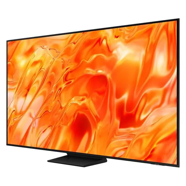 Fernseher, LED, flachbild, Monitor, orange Display