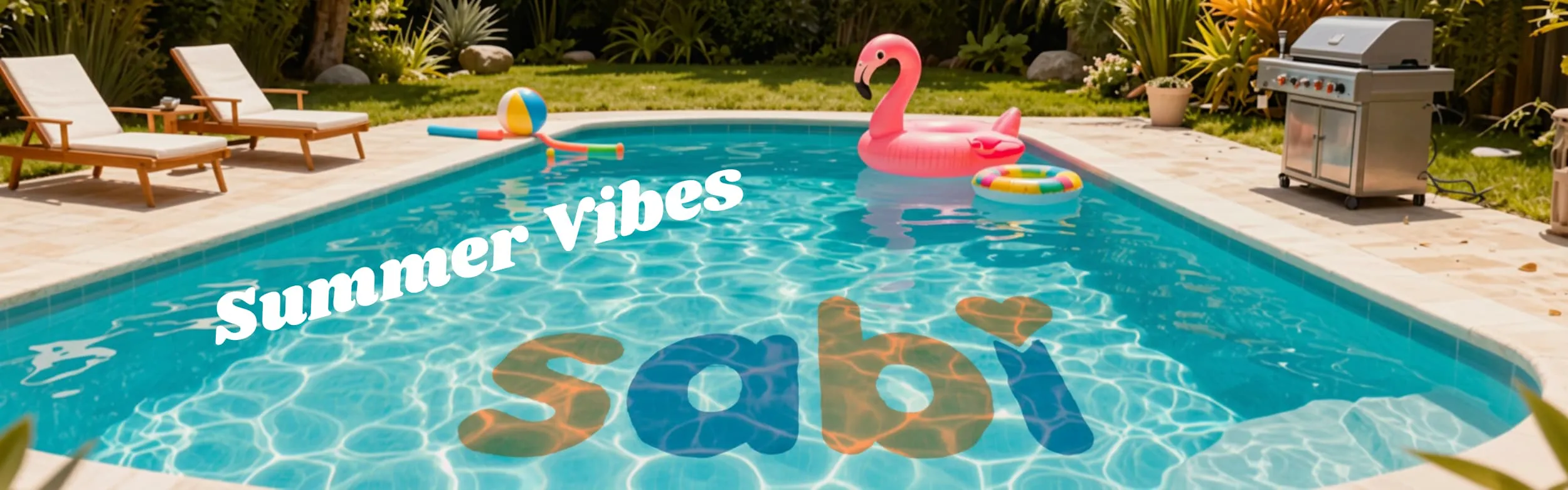 piscine, inflatables, flamingo, sommer, liegestühle