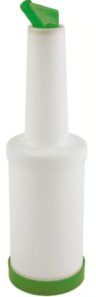 Squeeze-Flasche, Plastikflasche, grüner Ausguss, Ausgießer, Deckel-Griff