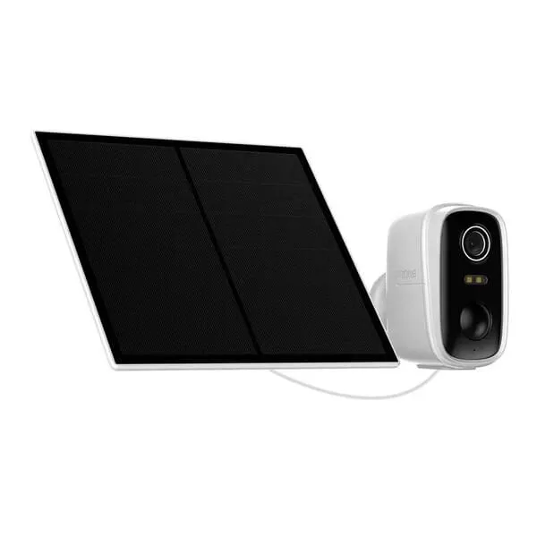 Solarmodul, Kamera, Sicherheitssystem, Zwei-Panel, Weiß