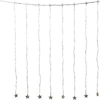 3762-803 LED Sternen Lichtervorhang 96 bernsteinfarb. Dioden