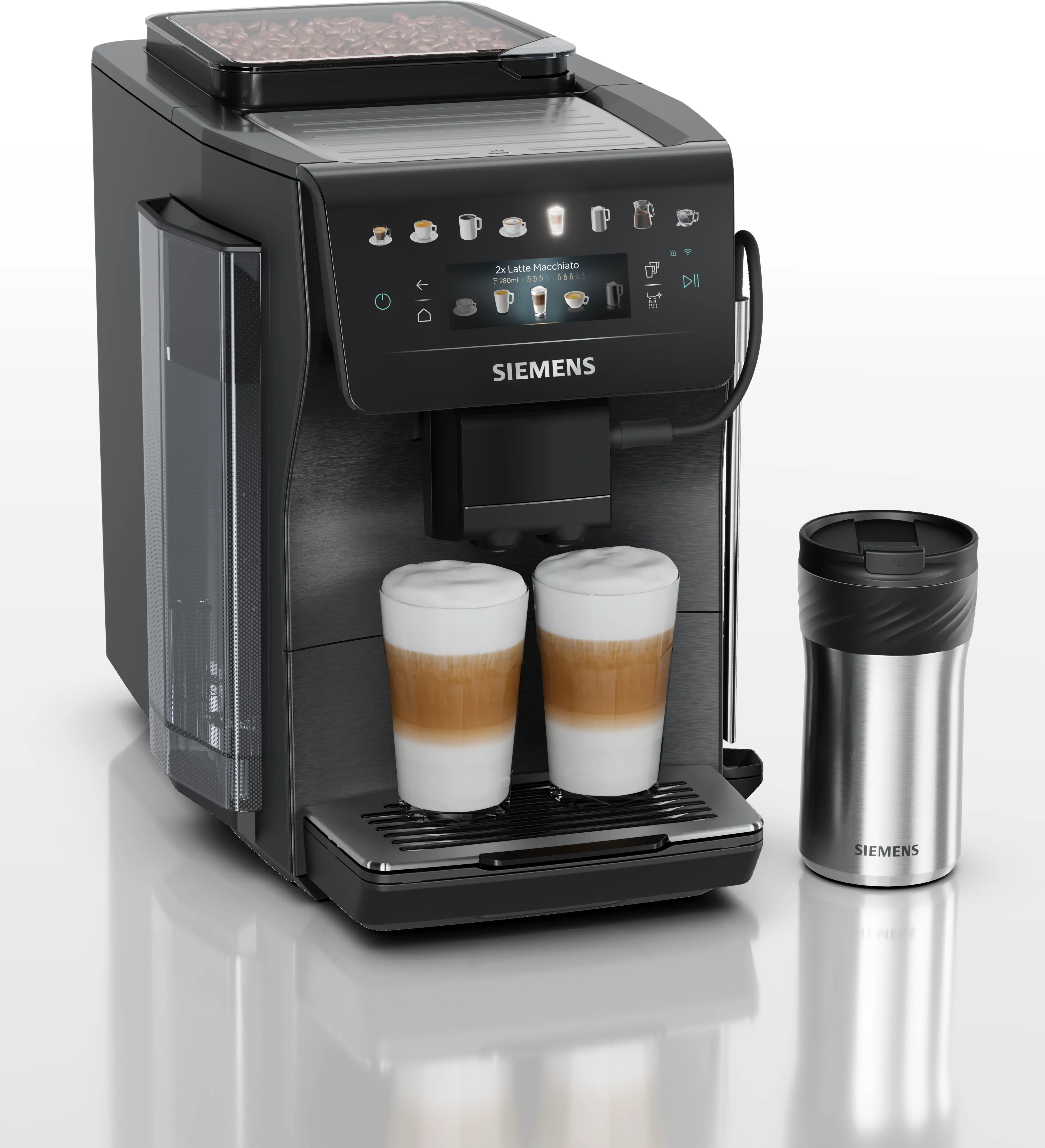 Kaffeemaschine, Espresso, Zwei Shot, Latte, Keramiktassen