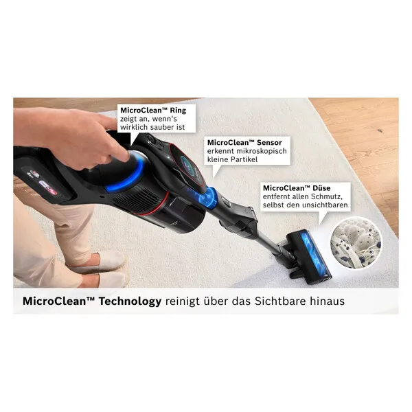 Handstaubsauger, kabelloser, Staubsauger, blau, 3-in-1 Aufsatz