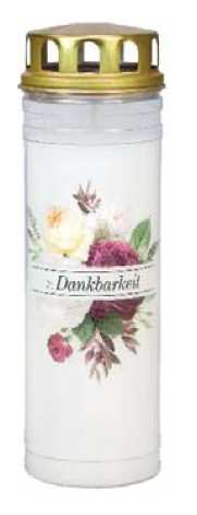 Jeka Ewiglicht weiß "Rose/Dankbarkeit"