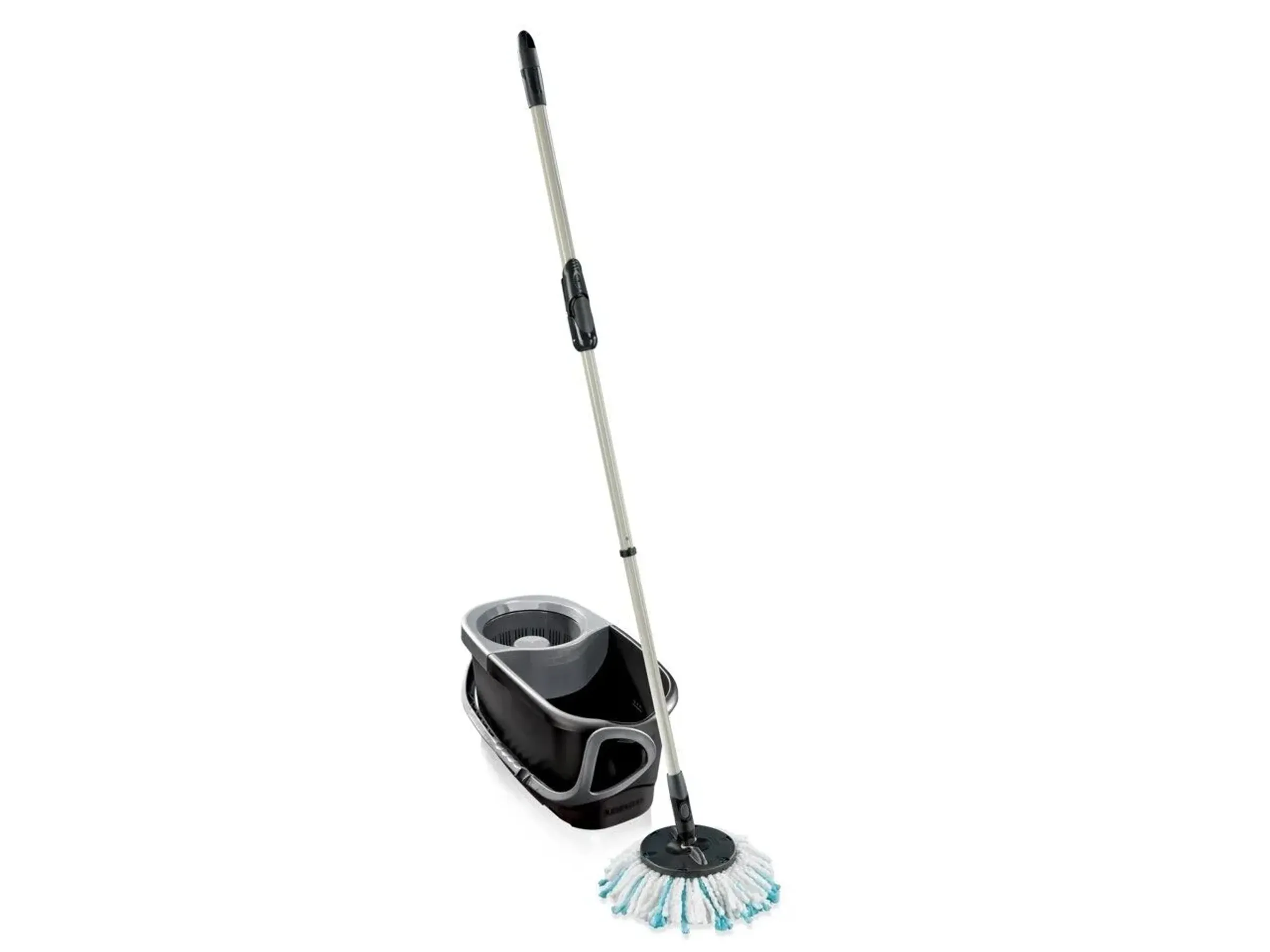 Spinnen-Mopp, Mopp Eimer, Mikrofasermop, verstellbarer Griff, drehbarer Mopkopf