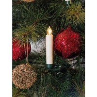 1900-100 LED Baumbeleuchtung, 10 kabellose  weiße Kerzen mit Fernbedienung