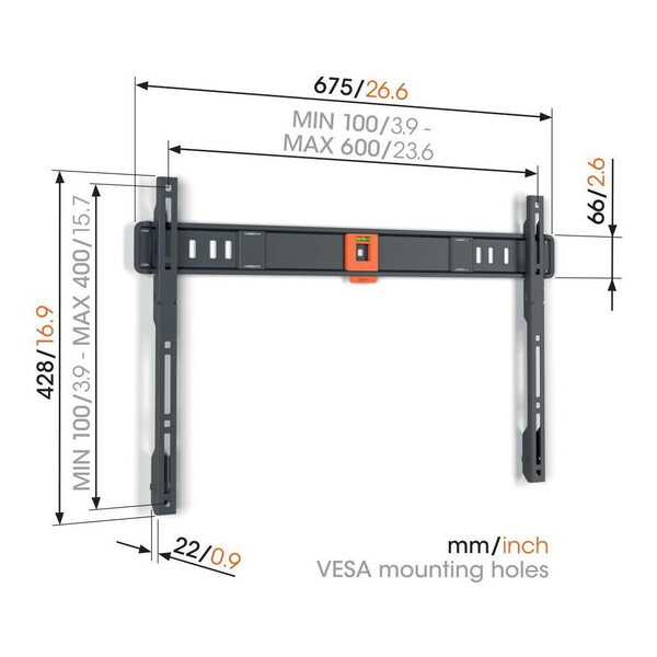 Vogel's TV-Wandhalter  Quick TVM1605 fix 40-100" (102-254 cm), max. 75Kg