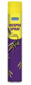 Wespenspray, Insektizid, Sprühdose, gelber Deckel, lila Flasche
