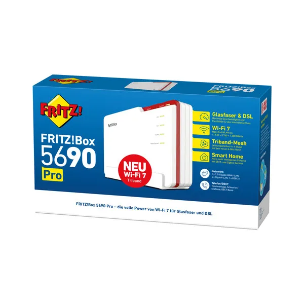 WLAN-Router, Mesh-Netz, FRITZ!Box 5690, DSL-Modem, Tri-Band