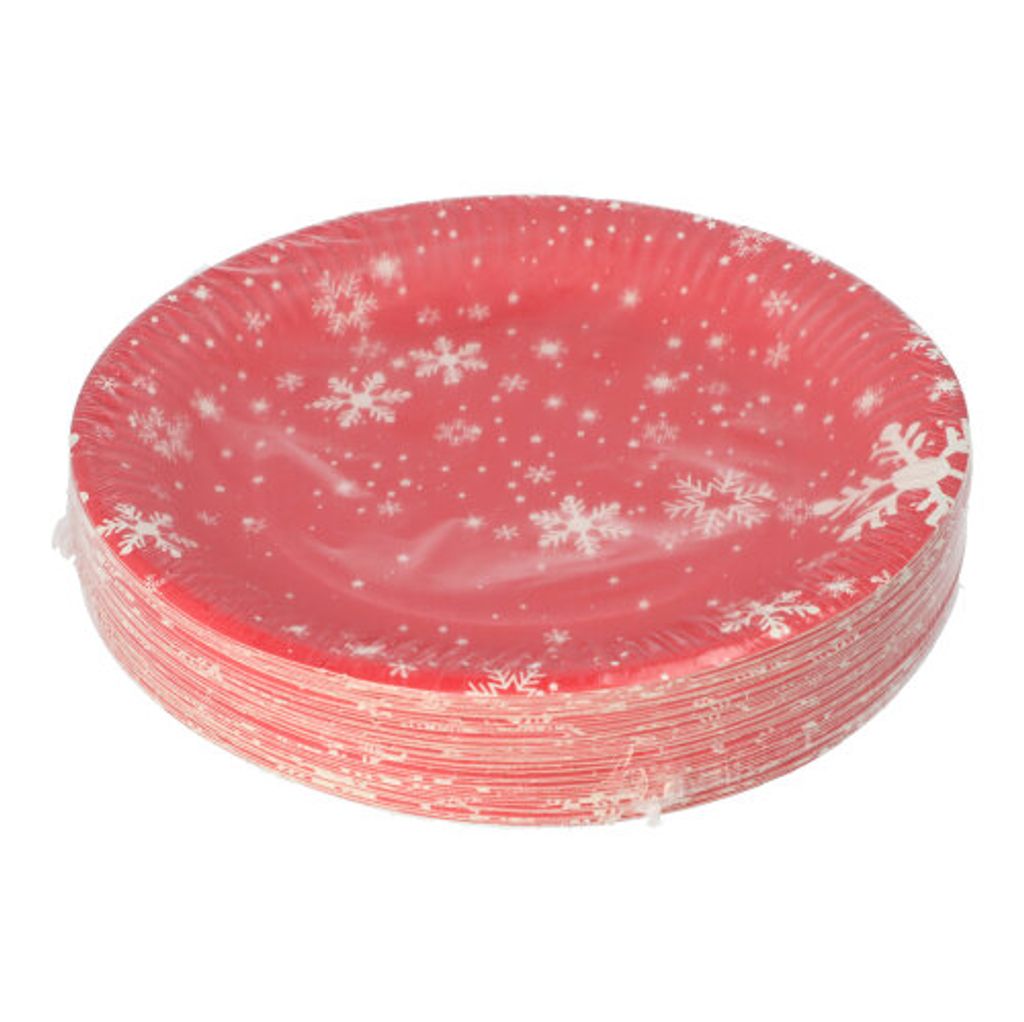 PapStar 89197 50 Teller, 23cm, Winter Time Pappe, rund