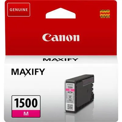 Tintenpatrone, Druckertinte, Canon, mit Etikett 1500M, magenta pink