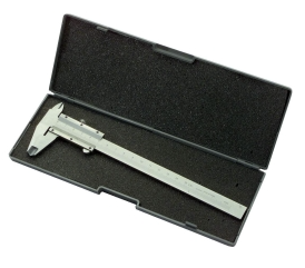 Schieblehre, Vernier-Schieblehre, Metalllineal, Messwerkzeug, Etui vorhanden