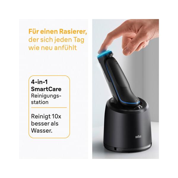 Rasiergerät, Elektrischer Rasierer, Trockenrasierer, Reinigungsstation, 4-in-1 SmartCare
