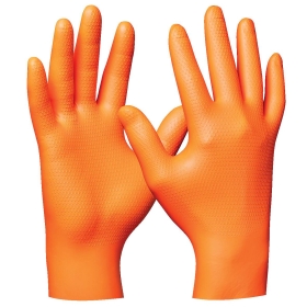 nitrilhandschuhe, orangefarbene handschuhe, gummihandschuhe, work gloves, paar handschuhe