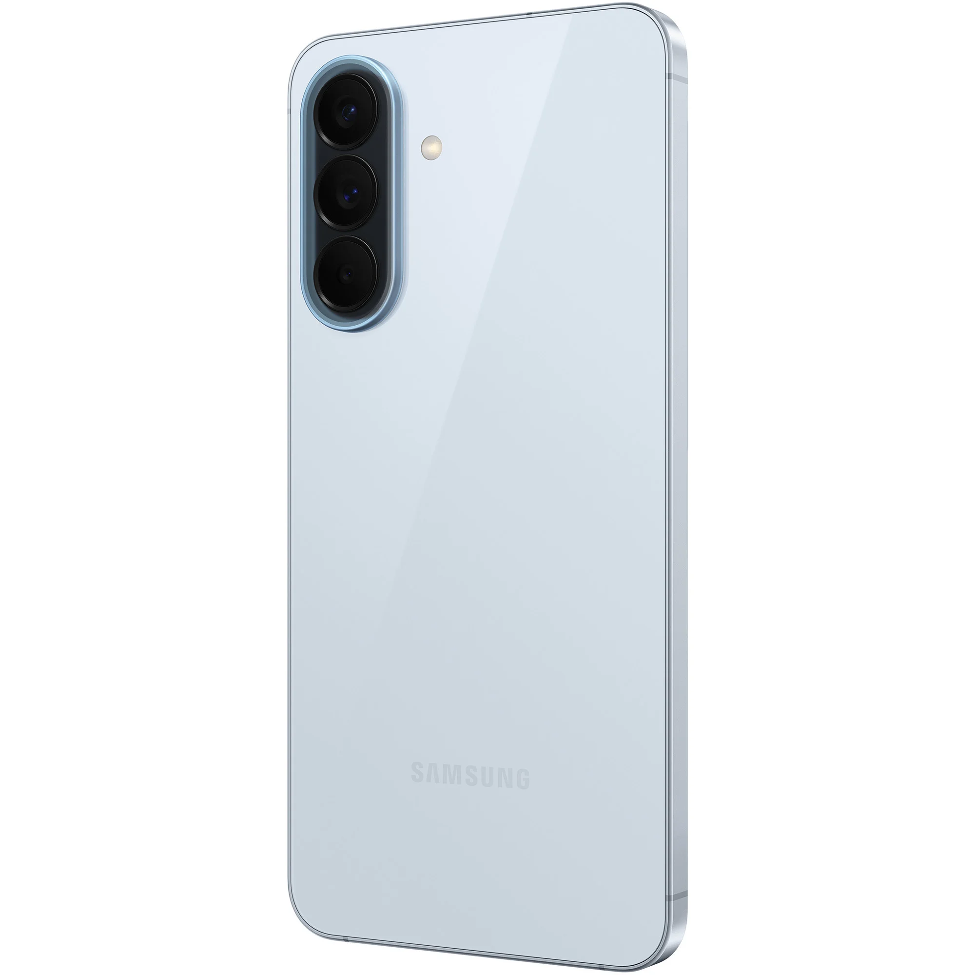 Smartphone, Kamera-Triple, Spiegelnde Oberfläche, Hellblau, Samsung (Logo nicht erkennbar)