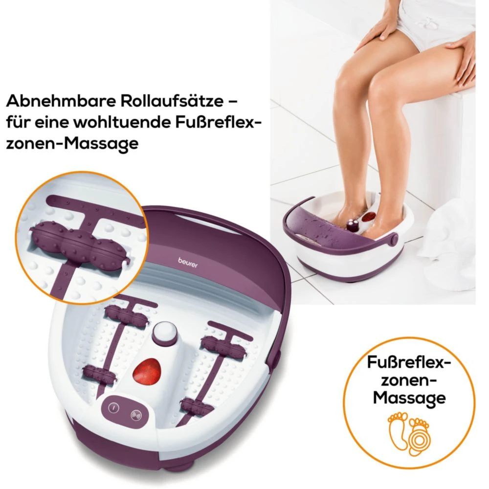 Fussmassage, Zehens masseur, Fußbad, Durchblutungsgerät, Lila