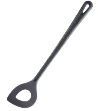 Spachtel, Küchengerät, schwarz, offene Schlaufe, langer Griff