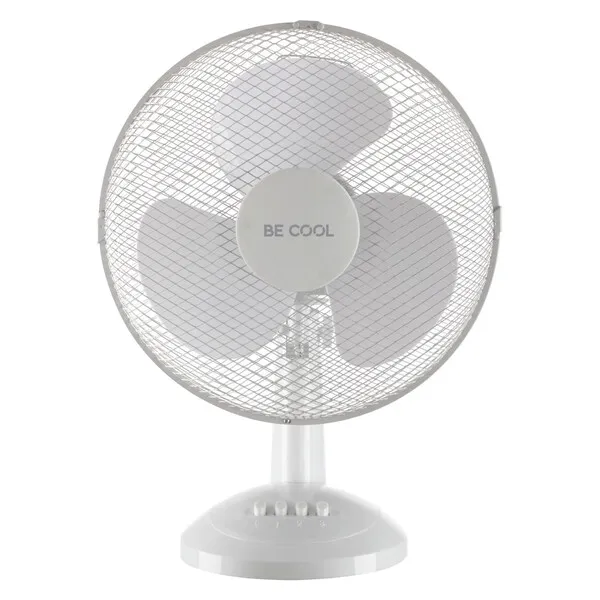 Tischventilator, Standventilator, weißer Ventilator, Dreiblatt, Katzenschutzgitter