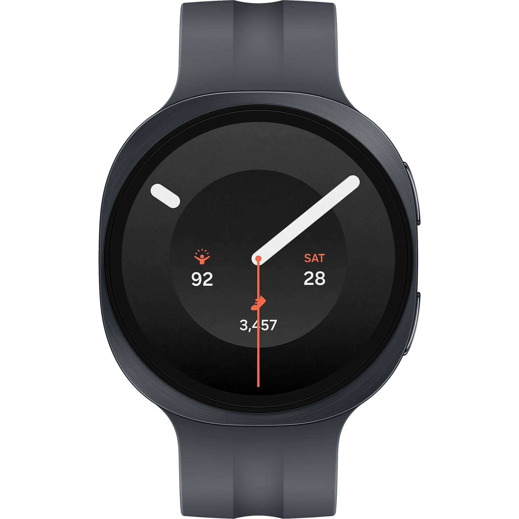 Smartwatch, Uhr, digitales Display, Silicone-Band, runder Zifferblatt