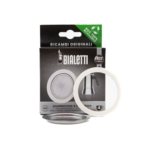Bialetti Ersatzteilset 1 Silikon D., 1 Filter 4 Tass.  für Venus, Kitty, Musa