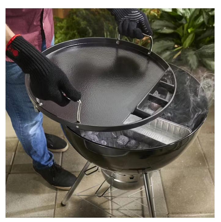 Holzkohlegrill, Grill mit Deckel, Kombigrill, Deckel mit Belüftung, Holzkohlebriketts