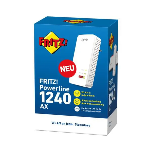 Router, Netzwerk, Powerline, WLAN, Verpackung