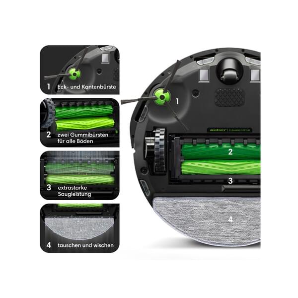iRobot Staubsaugroboter Roomba Combo i8+ (i8578) App-Steuerung + Absaugstation
