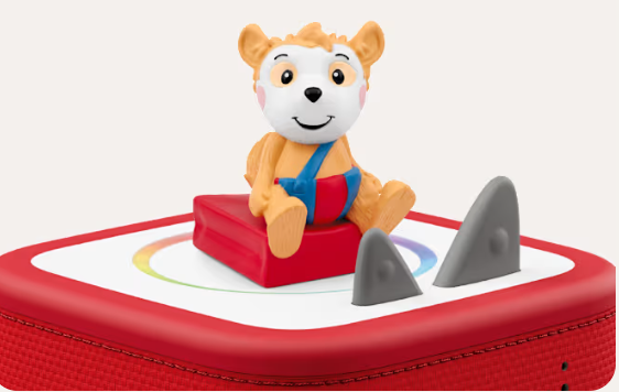 Spielzeug, Figur, Hund, rot, Schlitten