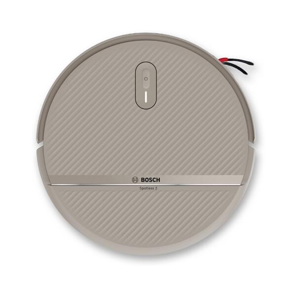 Saugroboter, rundes Design, Taupe, Bosch, diagonale Rillen